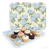 2 Pcs Hydrangea Flower Serving Trays Melamine Platter Spring Summer