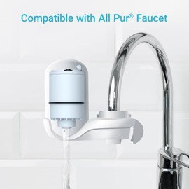 [Alkaline] 2 Pack Filter Replacement for All PUR®, PUR®PLUS Faucet Filtration Systems, Pur® RF-9999® Faucet Water Filter, NSF Certified, AQUA CREST