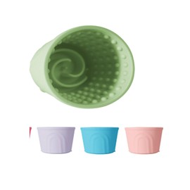 Dog Lick Mat Treat Dispenser, 2 Pack, Green, S Size Anxiety Relief Slow Feeder, Non-Slip Licking Bowl for Small Medium and Large Breed Dogs, BPA Free Silicone