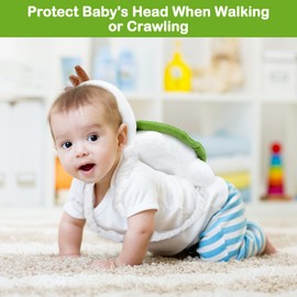 Baby Toddler Head Protector Backpack Head Safety Pad Adjustable Backpack baby Head Protection Wear for Infant Toddler & Walker Walking & Crawling Cute Tortoise CA
