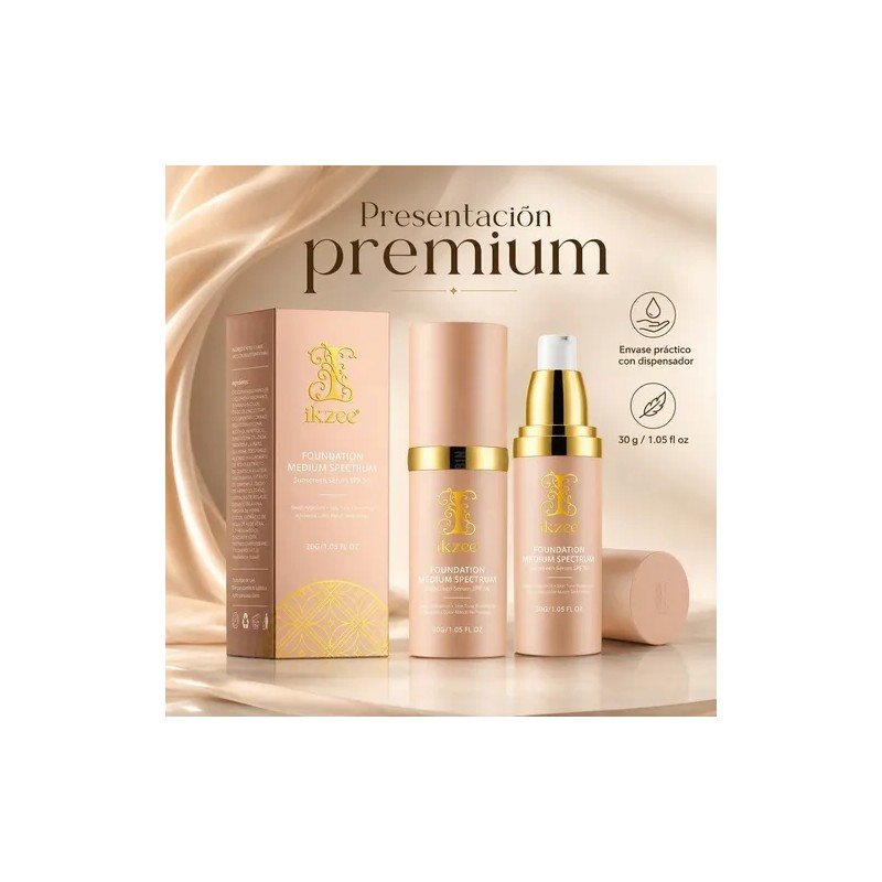 Base Maquillaje Sérum Spf 50 Hidratante Cobertura Natural