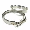 JDMPARTSHOP 5" Exhaust V-Band Flange+Clamp for Borg Warner S400 S475