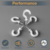 Jamiikury 50 White Cup Hooks, 1/2 Inch Metal Screw-in Mini