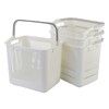 Lesbin 35 L Plastic Laundry Storage Basket, White Laundry Hamper