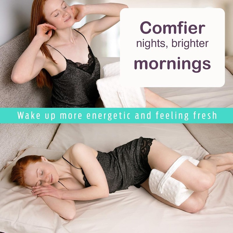 AERIS Knee Pillow for Side Sleepers,Maximum Sciatica,Joint,Hip,Restless Leg Syndrome,Back,Scoliosis Pain