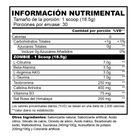 Zombie Pre Entreno Extremo (algodon De Azúcar) 555g