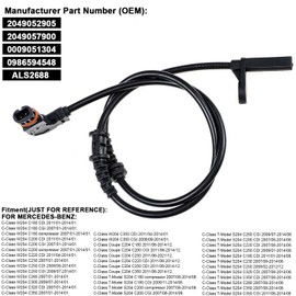 YAOPEI 2x ABS Sensor for C-Class W204 C204 S204 2007-2021 Front Left and Right Wheel Speed Sensor 2049052905