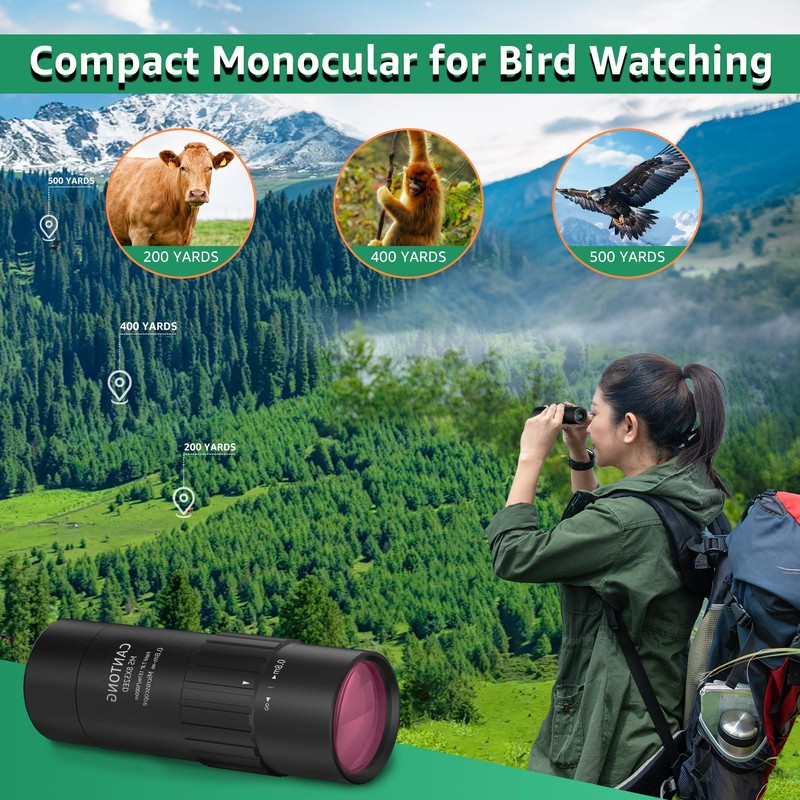 8x32mm Monoculars for Adults High Power Clear View, Easy Focus,