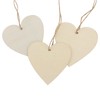 KEILEOHO 80 PCS 10cm Wooden Hearts Shape with Hole, 4
