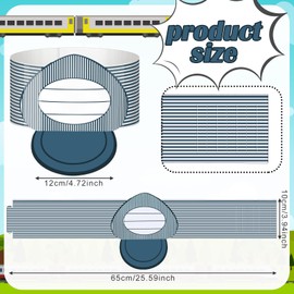 Jecery 24 Pcs Christmas Polar Train Party Favor Polar Conductor Paper Hat Engineer Hats Conductor Cosplay Costume Accessory(You Can DIY Your Own Name) Blue, White