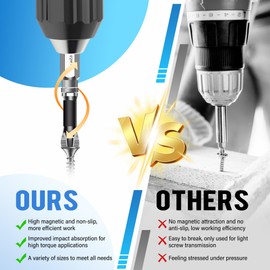 6PCS High Magnetic Screwdriver Drill Bit Set, 2025 New K5 Impact Resistant Non Slip Bit, Upgrade Strong Magnetic Durability Screwdriver Drill Bit Set, 25 50 65 70 90 150mm (1Set)