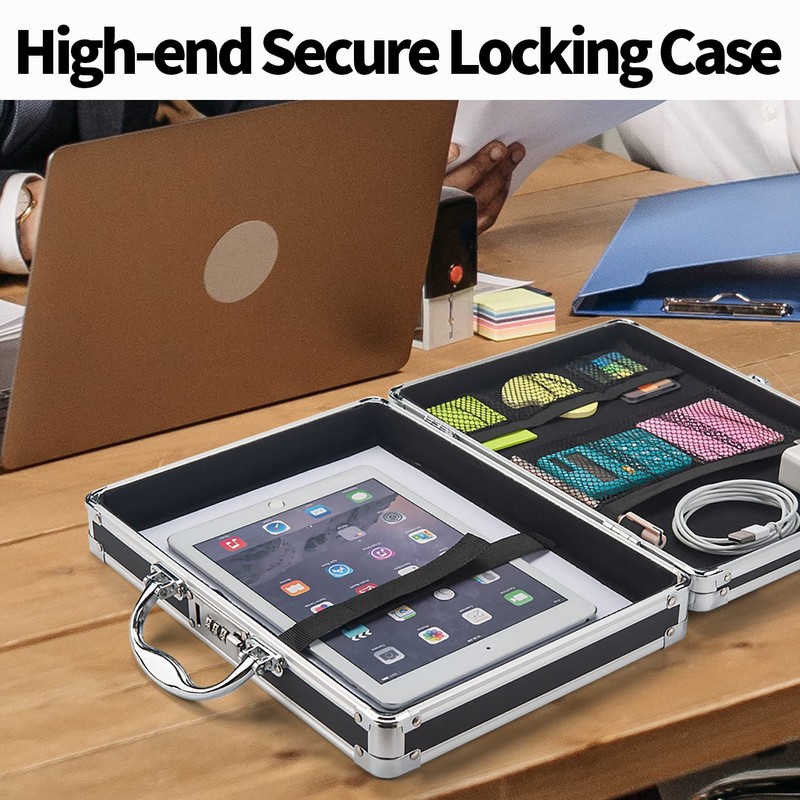 Sooez Combination Lock Clipboard Case, Heavy Duty Clipboard with Storage,