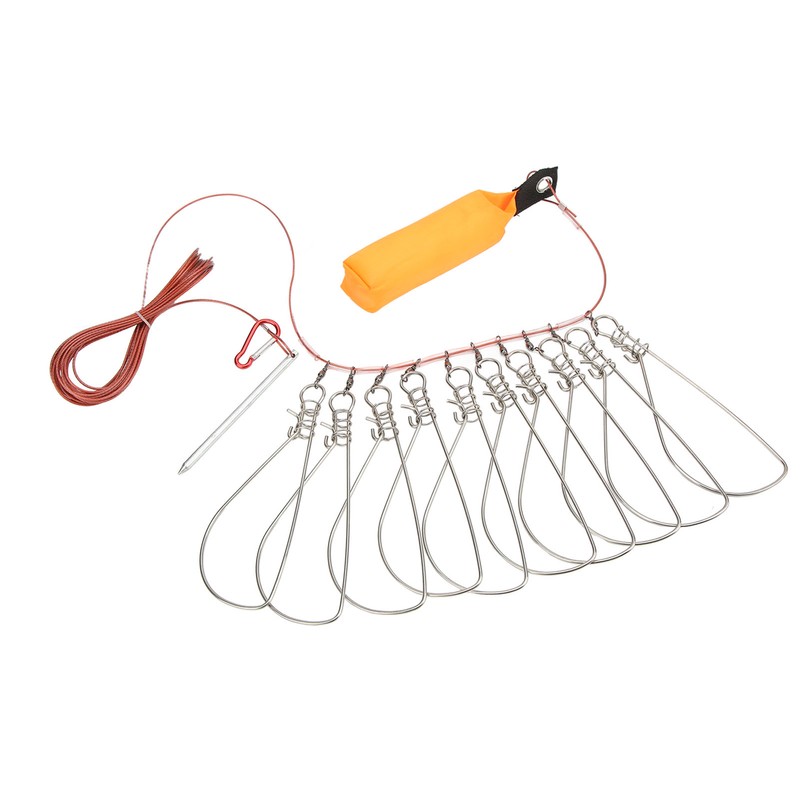 Live Fish Lock with Foam Float Stick Steel Wire Fishing