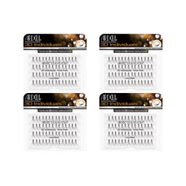 Ardell 3D Individuals Long Black False Lashes x 4 packs