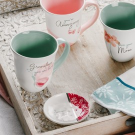 Pavilion Gift Company Keepsake Tray-Love You Aunt Jewelry Dish, 4" Round, Pink