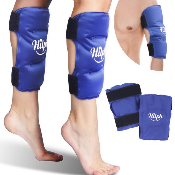 Hilph Shin Splint Ice Pack 2 Pack, Reusable Shin Cold