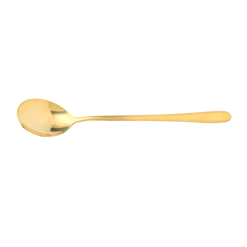 Gold Soup Spoon Polishing Process Rust Prevention Brass Table Spoon