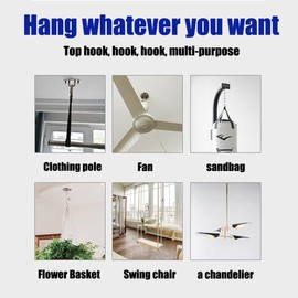 XINDAOLAISHENGQ 2PCS Heavy Duty Eye Plate Hook Pad Eye Plate Suspension Ceiling Hook, Stainless Steel Brushed Heavy Duty U Shape Staple Ring Loop with Screws for Wall Ceiling Hanging