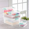 Sterilite Large Clip Box, Stackable Small Storage Bin with Latching