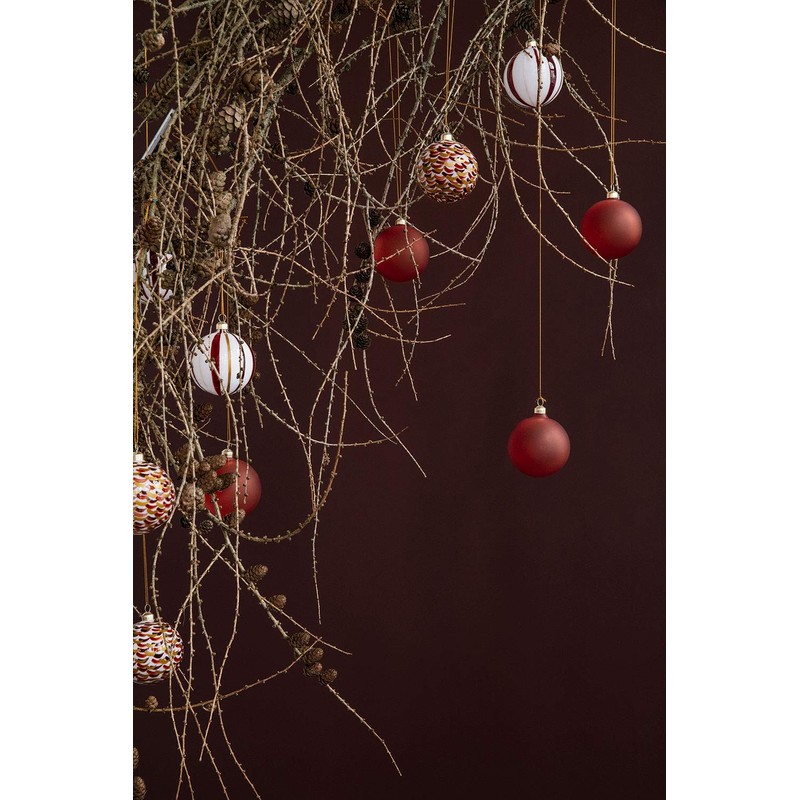 Holmegaard Christmas Bauble Diameter 8 cm Mouth-Blown Borosilicate Decoration Green