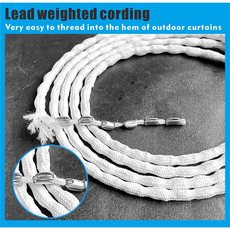 Yungeln Lead Tape 250 g for Curtains, 5 m Curtain