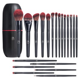BS-MALL Set de Brochas de Maquillaje Profesional  20 Pcs Premium Base Sintética En Polvo Correctores Sombras de Ojos Rubor Brochas de Maquillaje Con  