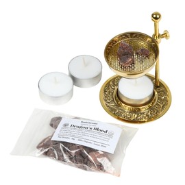 Resin Incense Start Kit Resin Banner Incense Frankincense Myrrh Copal Dragons Blood (Dragons Blood)