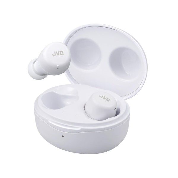 JVC HA-A5T-W Fully Wireless Earphones, Weight: 0.1 oz (3.9 g), Small, Lightweight Body, Up to 15 Hours Playback, Compatible with Bluetooth Ver. 5.1, White