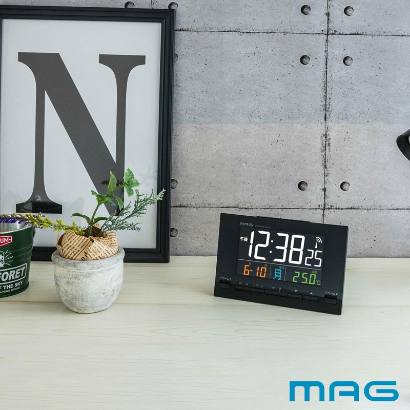 MAG T-793A BK Noah Precision Alarm Clock, Table Clock, Radio