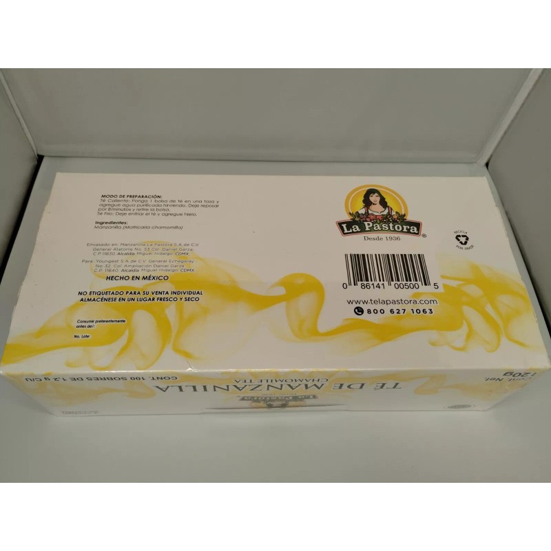 la pastora te de manzanilla chamomile tea marca la pastora