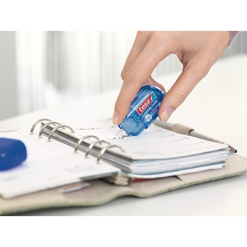 tesa UK Mini Roller Correction ecoLogo - 2 Pack Multicoloured