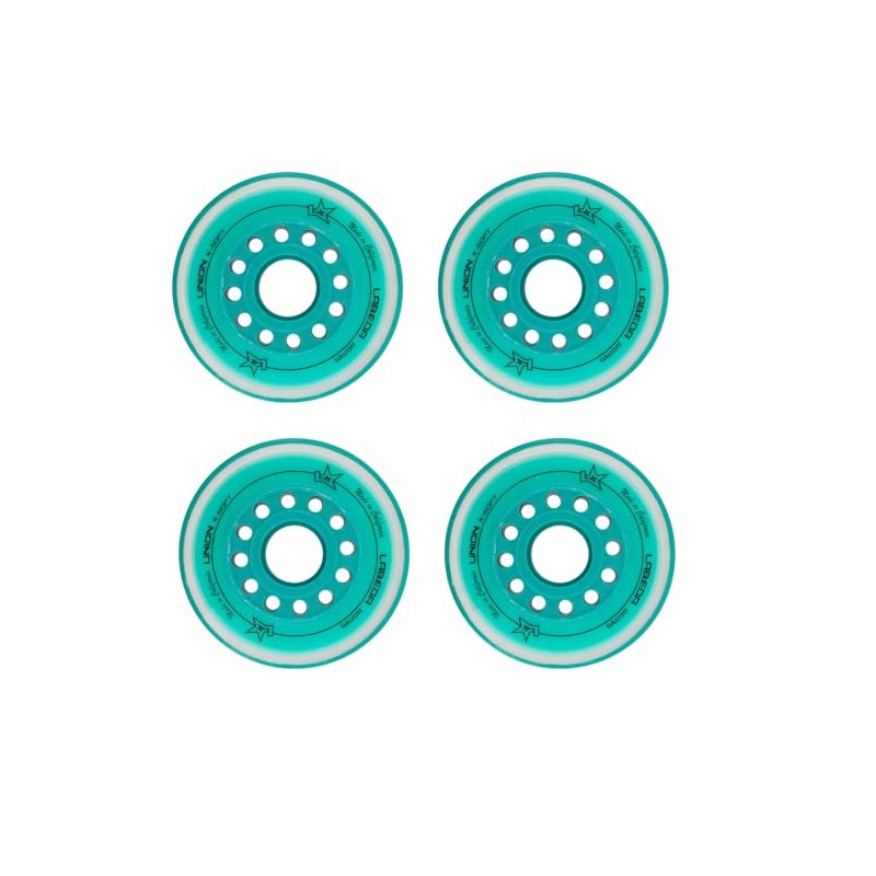 Labeda Inline Roller Hockey Skate Wheels Union Teal 80mm Set
