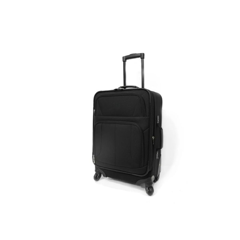 Mczan 3-Piece Softside Luggage Set, Black