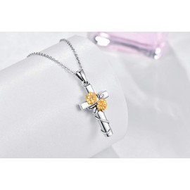 PRAYMOS Ash Pendant 925 Sterling Silver Urn Chains for Chain Urn Keepsake Necklace Memorial Cremation Jewellery for Women Men Bottle Cremation, Silver, Cubic Zirconia