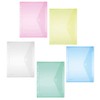 FolderSys Transparent A4 Folder, Perforated Edge, Transparent, Assorted Colours, Pack