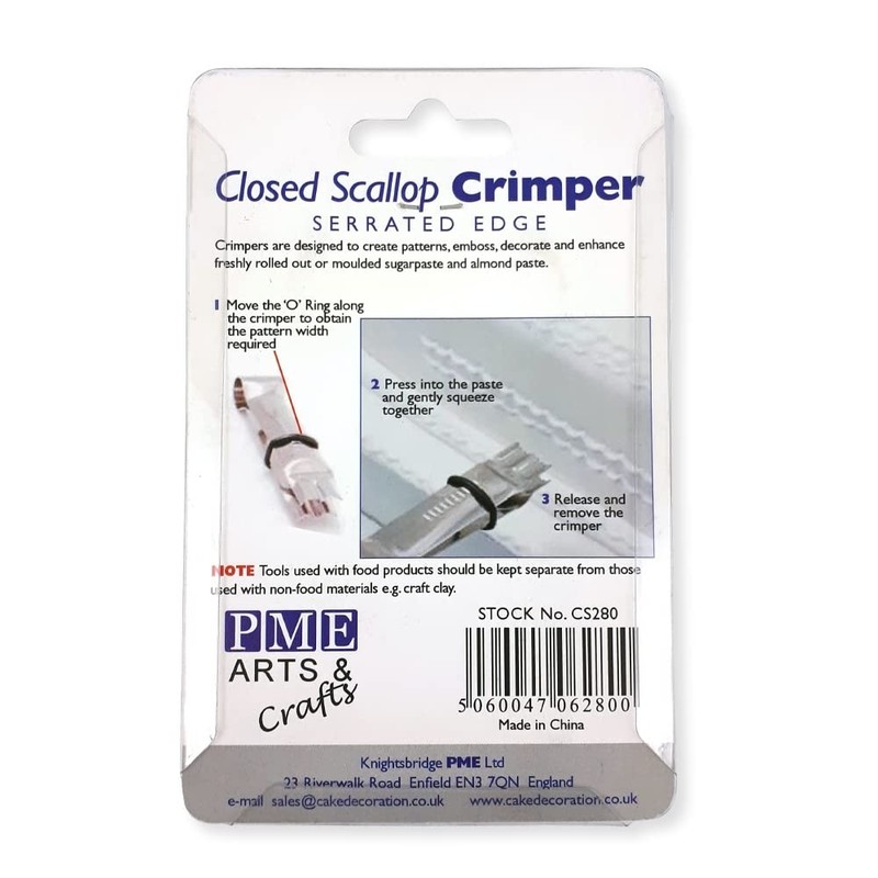 PME Closed Scallop Serrated Crimpers, Large and Small Sizes, Set