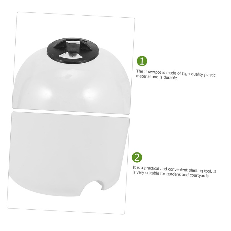ORFOFE 2sets Outdoor Sturdy Plastic Decorative Flower Pot Lid Garden
