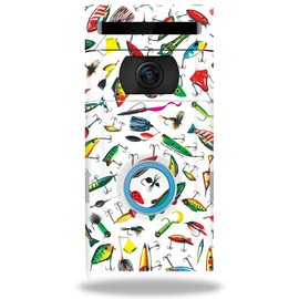 MightySkins Skin Compatible with Ring Doorbell 2 - Bright Lures | Protective, Durable, and Unique Vinyl Decal wrap Cover | Easy to Apply, Remove, and Change Styles | Made in The USA