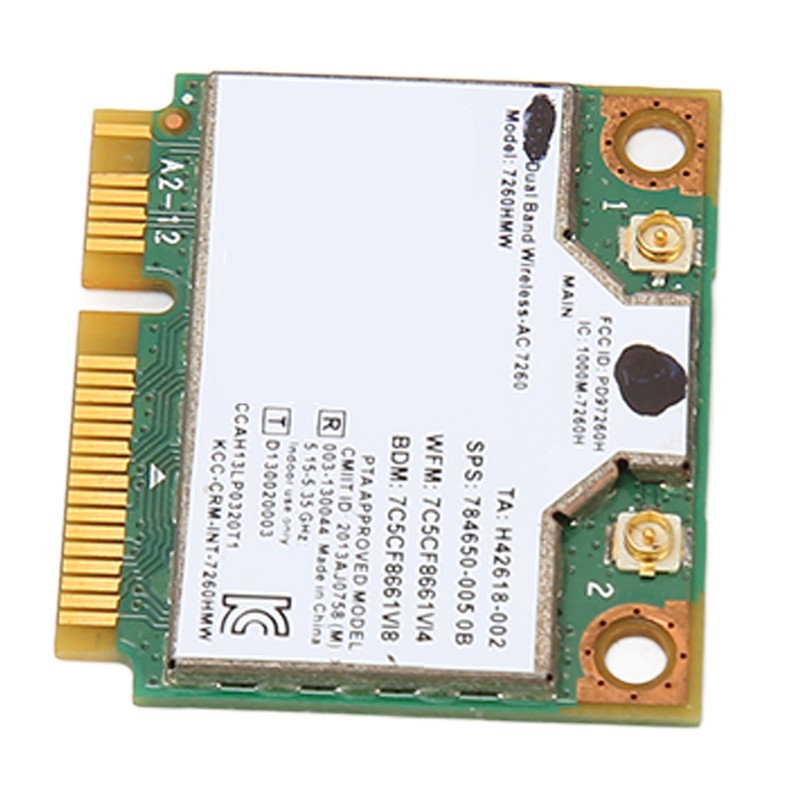 7260HMW Network Card 300Mbps 2.4GHz 867Mbps 5GHz BT4.0 Stable Safe