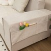 Luxurious Chenille Sofa Armrest Organiser with 3 Side Pockets, Universal