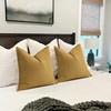 ZWJD Mustard Yellow Cushion Cover 40 x 40 cm, Set