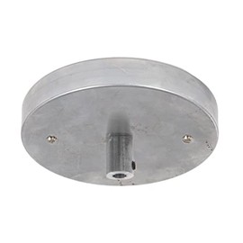 B&P Lamp® 5-1/4 Inch Diameter, Single Port, Modern Style Steel Canopy, Unfinished Steel Finish
