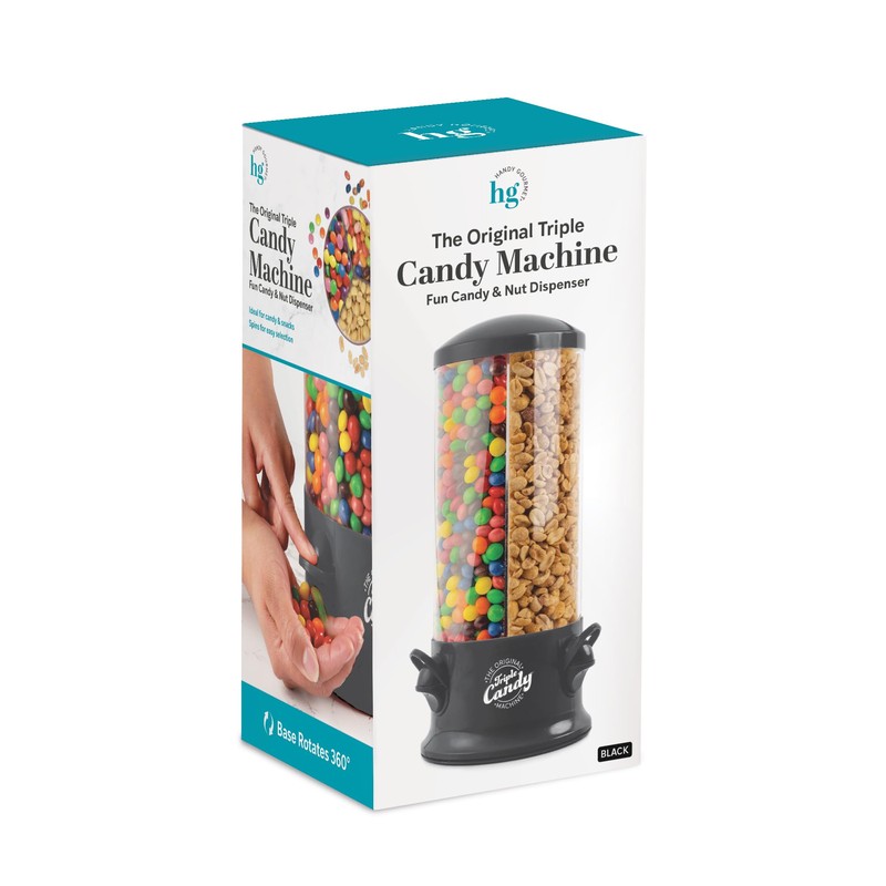 Handy Gourmet Original Triple Candy Machine-Fun Candy & Nut Dispenser-New