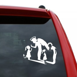 Black Heart Decals & More Punk Angel - Evil Girl Vinyl Decal | Color: White | 5" x 6"