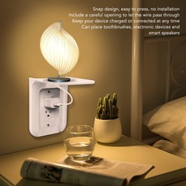 Cocoarm Power Ladegerät Regal Easy Installation Wandauslass Regal für Intelligente Lautsprecher Zahnbürsten Kurze Kabelgeräte ABS Material