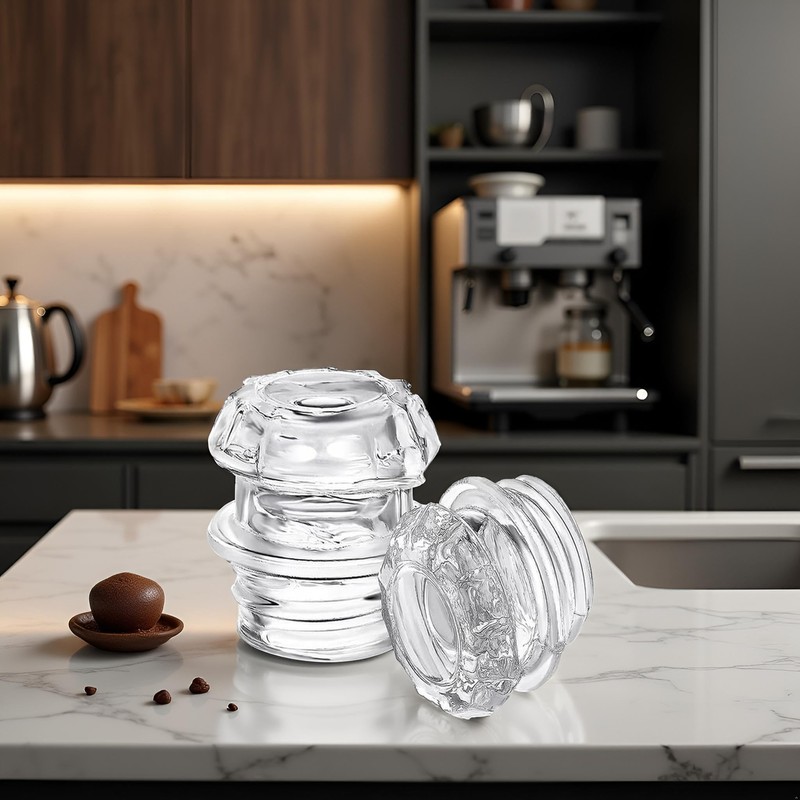 Clear Glass Replacement Top for Coffee Percolators - Transparent Knob