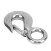 2pcs 1.5 Tons Eye Slip Hook with Safety Latch Stainless