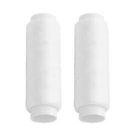2Pcs Polyester Pro Sewing Thread 110m White Polyester Sew-All Thread Machine and Hand Stitching Strong Thread for Hand StitchingQuilting Leather Upholstery Shoe Bag All Fabrics and Seams