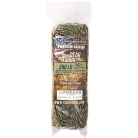 TOUGH-GRID 550lb Camo Tri-Pack Paracord/Parachute Cord - 100% Nylon Mil-Spec Type III Paracord Used by The US Military, Great for Bracelets and Lanyards, 150Ft. - Camo Tri-Pack