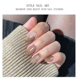 JMEOWIO Nail Foil UV Hardening Glitter Leaves UV Gel Nail Strips Nail Stickers Nail Stickers Nail Art Decoration Nail Design Accessories